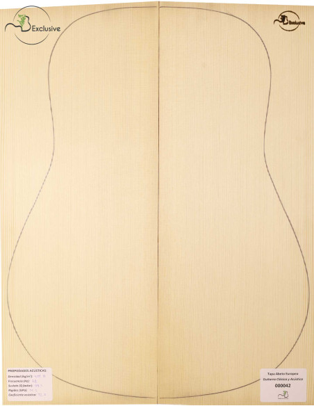 Table Épicéa Européen Nº 000042 Guitare Classique/Acoustique MB Exclusive