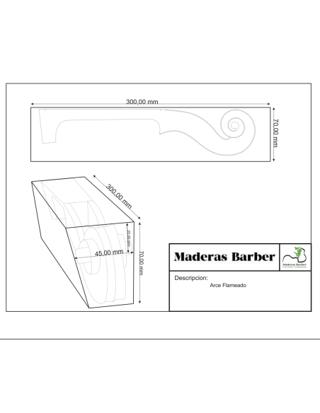 Manche Violon Érable Ondé Spécial | Maderas Barber