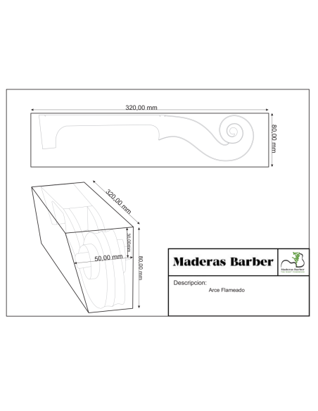 Manico Viola acero marezzato AA | Maderas Barber