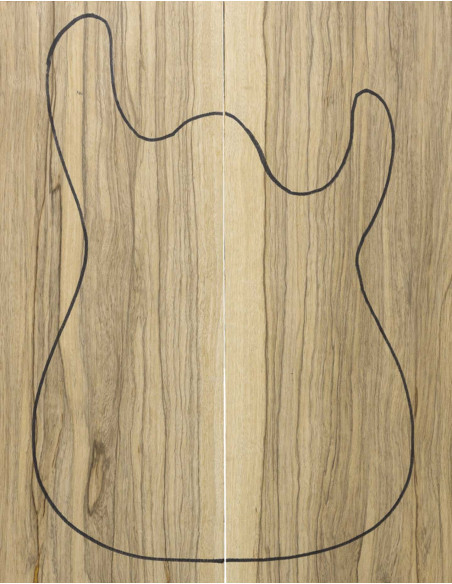 Carved Top Black Limba Elektrik