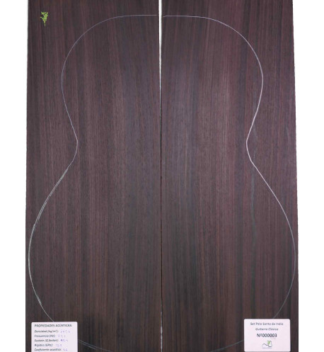 Set palissandro indiano chitarra classica MB Exclusive n.135 | Maderas Barber
