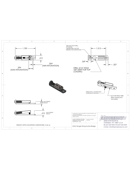 Solo™ Selleta Individual Guitarra Negro Hipshot | Maderas Barber