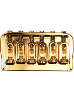 6 String Fixed Guitar Bridge .125 Gold Hipshot | Maderas Barber