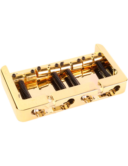 Steg Bajo 4 Saiten Estilo Fender 5 Tornillos Aluminio Oro Hipshot | Maderas Barber