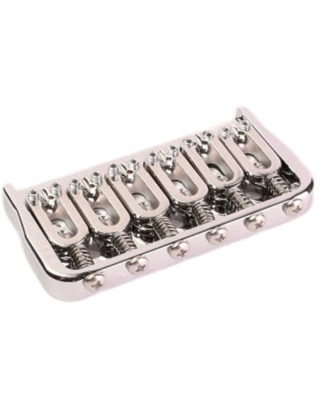 6 String Fixed Guitar Bridge .175 Chrome Hipshot | Maderas Barber