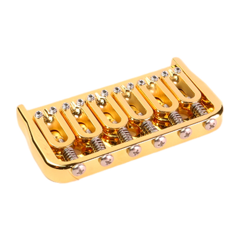6 String Fixed Guitar Bridge .125 Gold Hipshot | Maderas Barber
