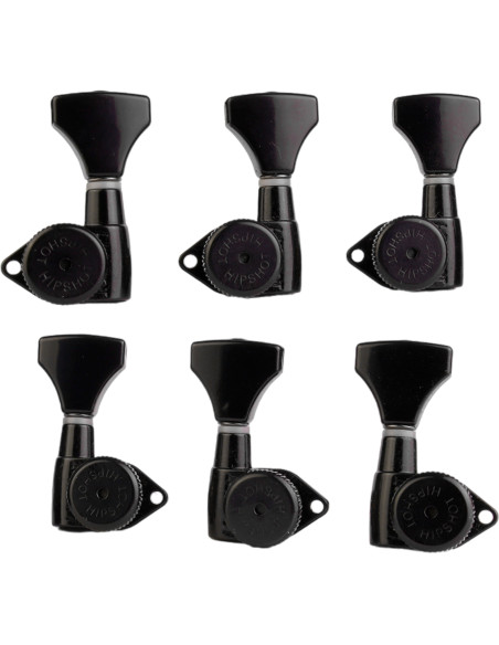 Meccanica 3+3 Grip-Lock™ Abierto Negro Hipshot | Maderas Barber