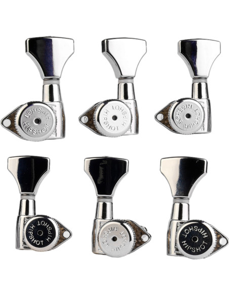 3+3 Grip-Lock™ Tête ouverte Chrome Hipshot | Maderas Barber