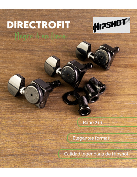 Kit meccanica Fender Directrofit™ Negro Hipshot | Maderas Barber