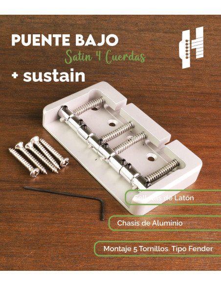 Chevalet de Basse Fender Style 5 Vis Alum. Satin Hipshot | Maderas Barber