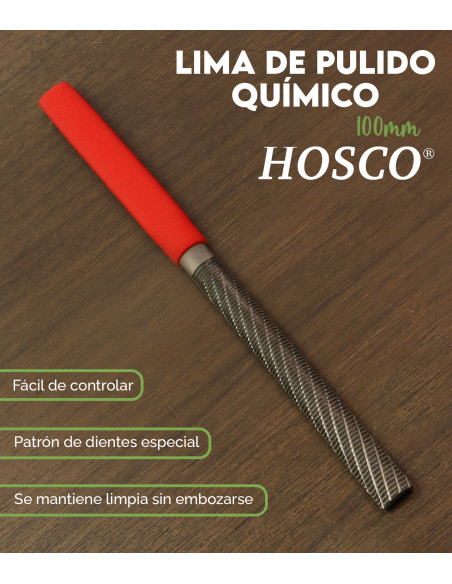 Lime Hosco TL-CP-HR100 de polissage chimique à demi-dent 100 mm|Maderas Barber
