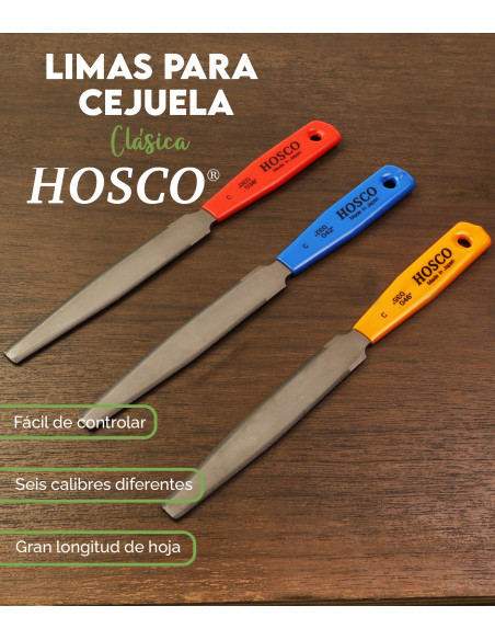 Double Edge ClassicalGuitar Nut File Set Of 3 Hosco TL-NF3C| Maderas Barber