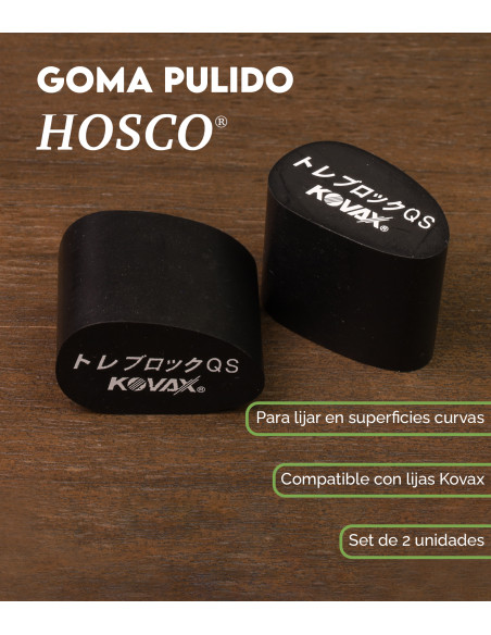 Taco de Goma Curvados Kovax, set de 2 Hosco KFRP-RBC| Maderas Barber