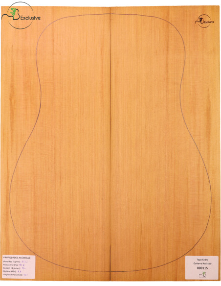 Red Cedar Acoustic Guitar Top MB Exclusive Nº 000115