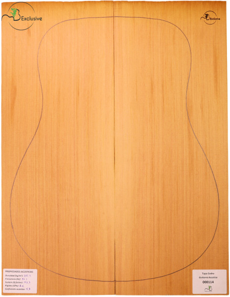 Red Cedar Acoustic Guitar Top MB Exclusive Nº 000114