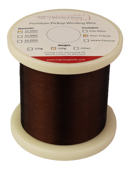 Bobina Hilo  Cobre Pastillas 42 AWG Enamel 500g | Maderas Barber