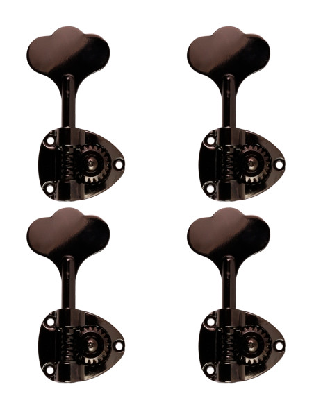 Gotoh GB11W-LCK Cosmo Black 4 in Line Bass Headstock | Maderas Barber