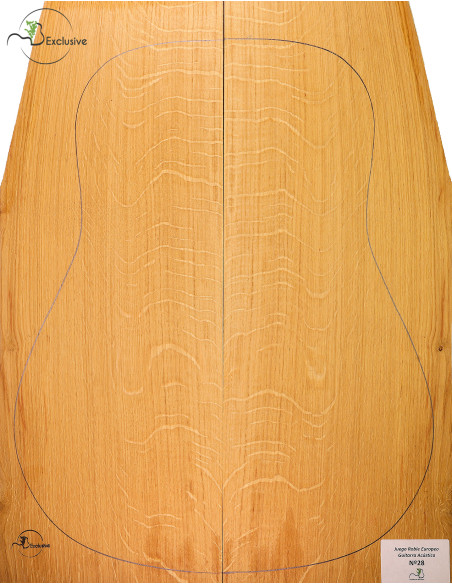 Jeu Guitare Acoustique Chêne Européen MB Exclusive Nº28| Maderas Barber