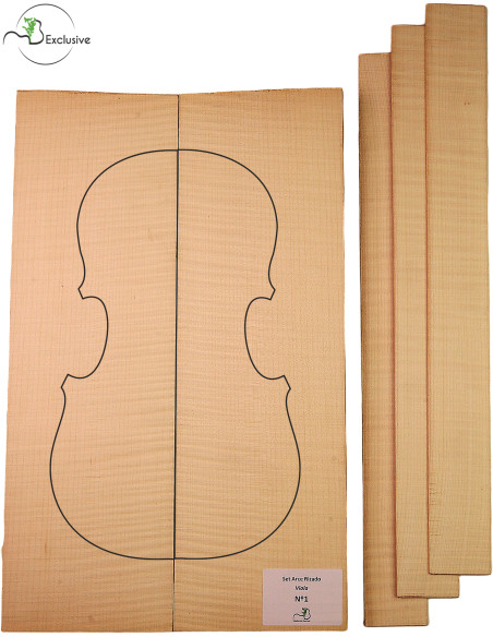 MB Exclusive Curly Maple Viola Set Nº1 | Maderas Barber