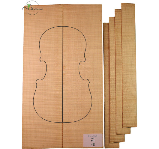 MB Exclusive Curly Maple Viola Set Nº4 | Maderas Barber