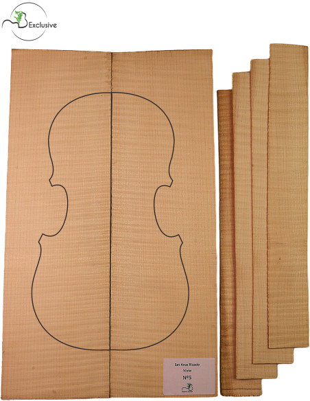 Set Viola acero marezzato MB Exclusive n.5 | Maderas Barber
