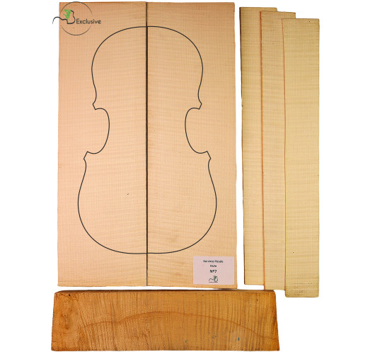 MB Exclusive Curly Maple Viola Set Nº8 | Maderas Barber