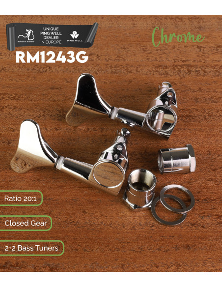 Ping Well RM1243G Chrome Bass Machine Head | Maderas Barber