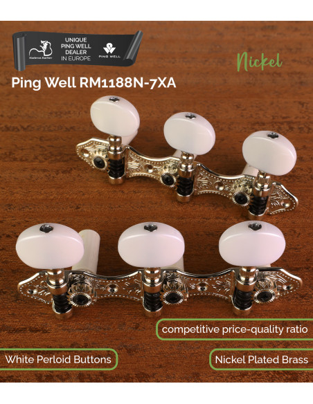 Meccanica Ping Well® RM 1188N-7XA chitarra classica | Maderas Barber
