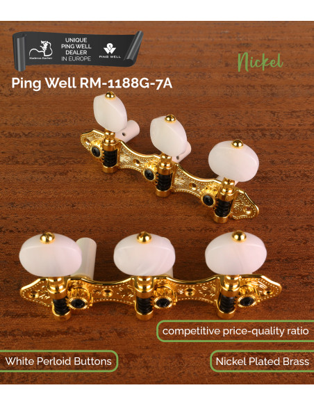 Meccanica Ping Well® 3+3 Dorado Perla Ping Well® RM-1188G-7A classica | Maderas Barber