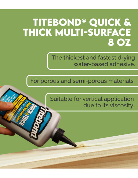 Titebond® Quick & Thick Adhesivo Multi-Superficie 8 Oz| Maderas Barber