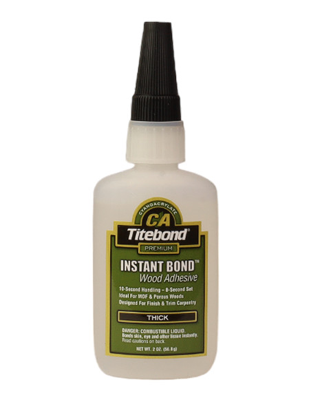 Titebond Instant Bond Wood Cianocrilato Thick 2 Oz |Maderas Barber