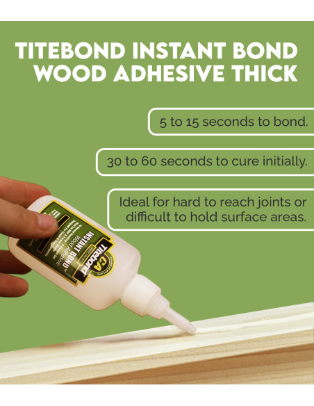 Titebond Instant Bond Wood Adhesive Thick 2 Oz | Maderas Barber