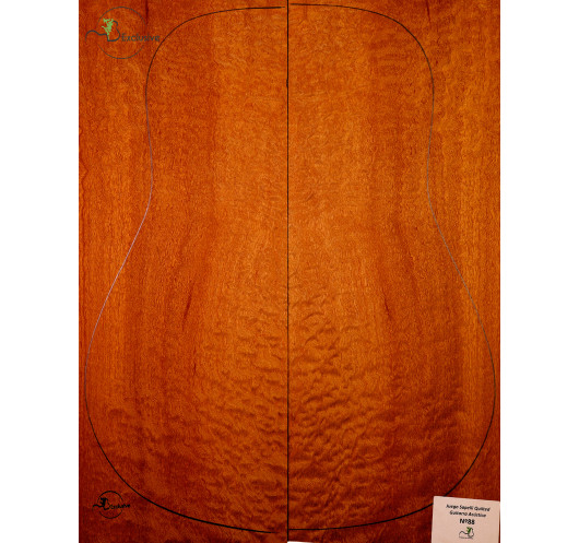Jeu Guitare Acoustique Sapelli Quilted MB Exclusive Nº88|Maderas Barber