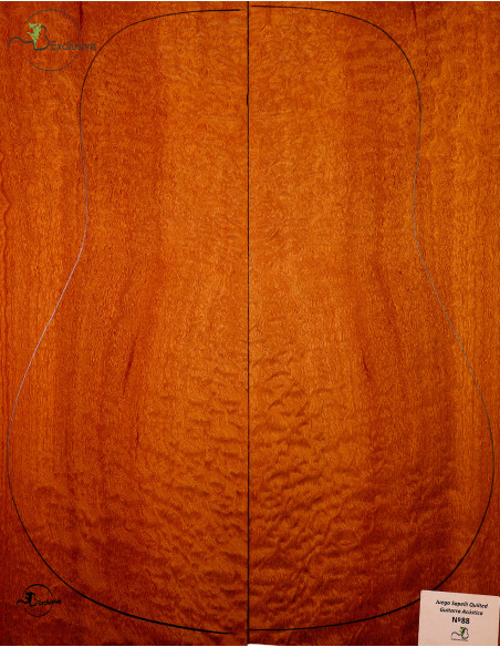 Jeu Guitare Acoustique Sapelli Quilted MB Exclusive Nº88|Maderas Barber