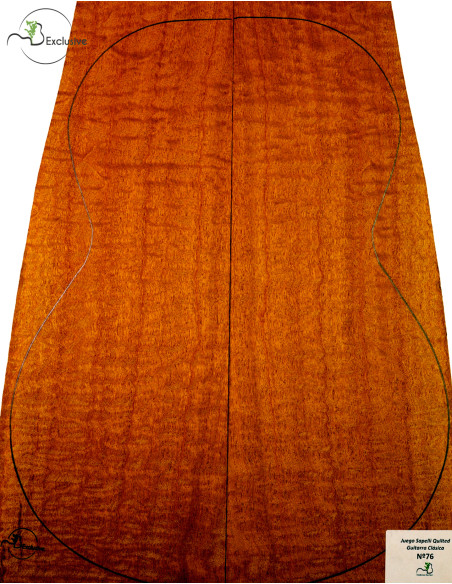 Juego Sapelli Quilted Guitarra Clásica MB Exclusive Nº76 | Maderas Barber