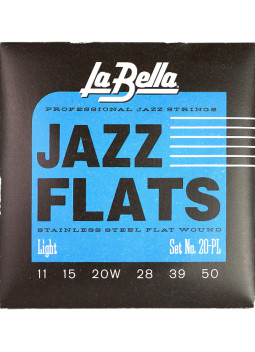 La Bella 20PL Jazz Flats Flatwound Guitare Électrique 11-50 | Maderas Barber