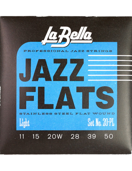 La Bella 20PL Jazz Flats Flatwound Electric Guitar Strings - Light 11-50 | Maderas Barber