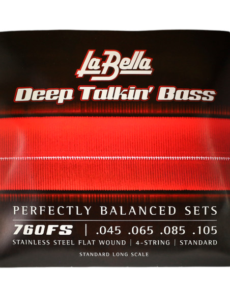 Jeu de Cordes Basse Electrique 45-105 Flatwound La Bella 760FS | Maderas Barber