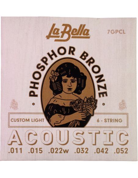 Set de corde La Bella 7GPCL chitarra acustica Phosphor Bronze | Maderas Barber