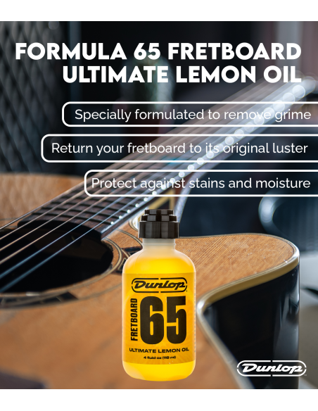 Nettoyant pour Touche à l'Huile de Citron Dunlop 6554 Formula 65 | Maderas Barber