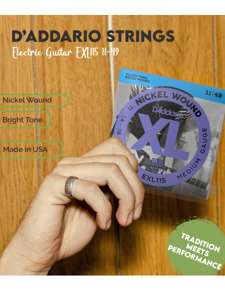 Set Saiten D'Addario E-Gitarre EXL115 | Maderas Barber