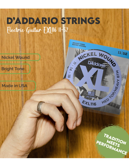Buy D'Addario Electric Guitar Strings Set EXL116 11-52
