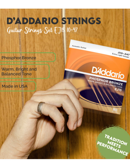 Comprar Cuerdas D'Addario Acústica EJ15 | Maderas Barber