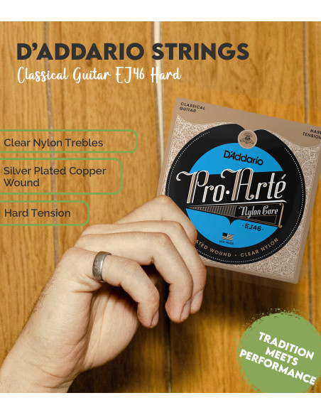 Comprar Juego Cuerdas Guitarra Clásica D'Addario EJ46 Hard