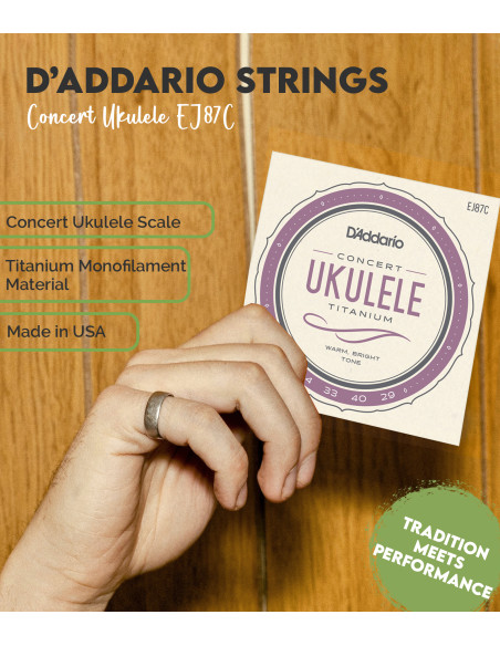 Comprar Juego Cuerdas D'Addario Ukelele Concert EJ87C