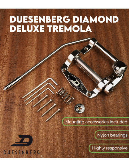 Duesenberg Diamond Deluxe Tremola Níquel | Maderas Barber