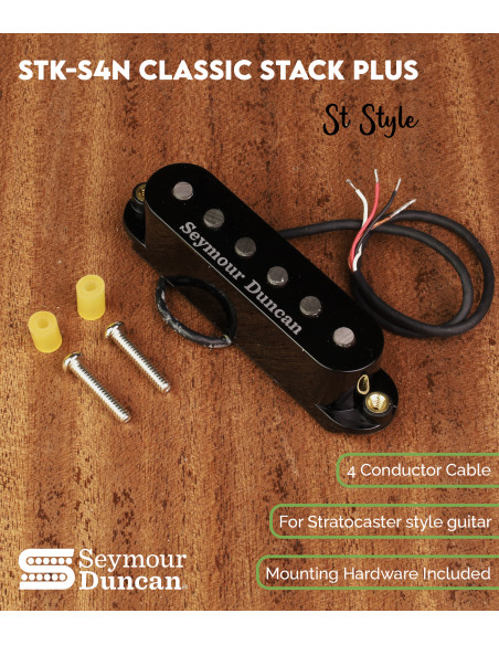 Seymour Duncan STK-S4N Classic Stack Plus Strat Electric Guitar Pickup Neck | Maderas Barber