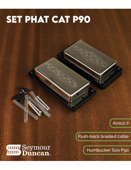 Seymour Duncan Phat Cat P90 Electric Guitar Pickup Set | Maderas Barber