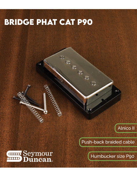 Pickup chitarra elettrica Seymour Duncan SPH-90-1B Phat Cat P90 ponticello | Maderas Barber