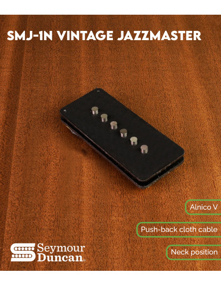 Tonabnehmer E-Gitarre Seymour Duncan SJM-1N Vintage Jazzmaster Mástil | Maderas Barber